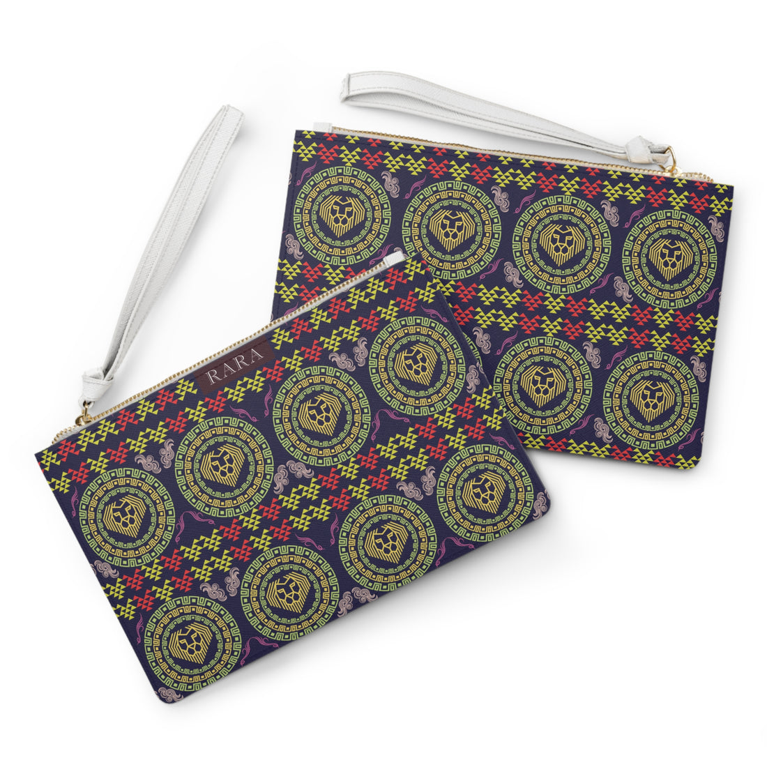 Ink Geo Lion Head Clutch Bag