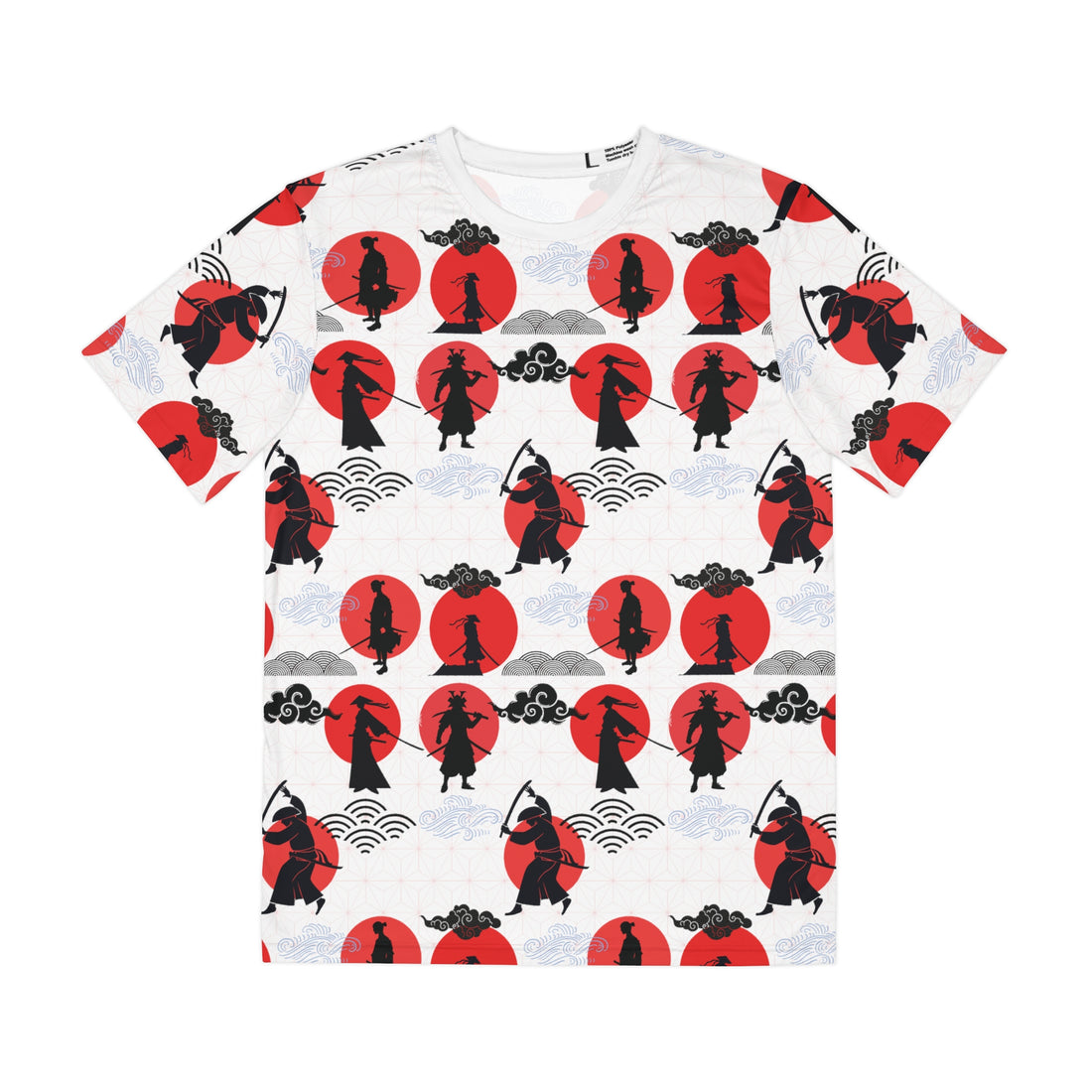 White Samurai Men's Polyester Tee (AOP)