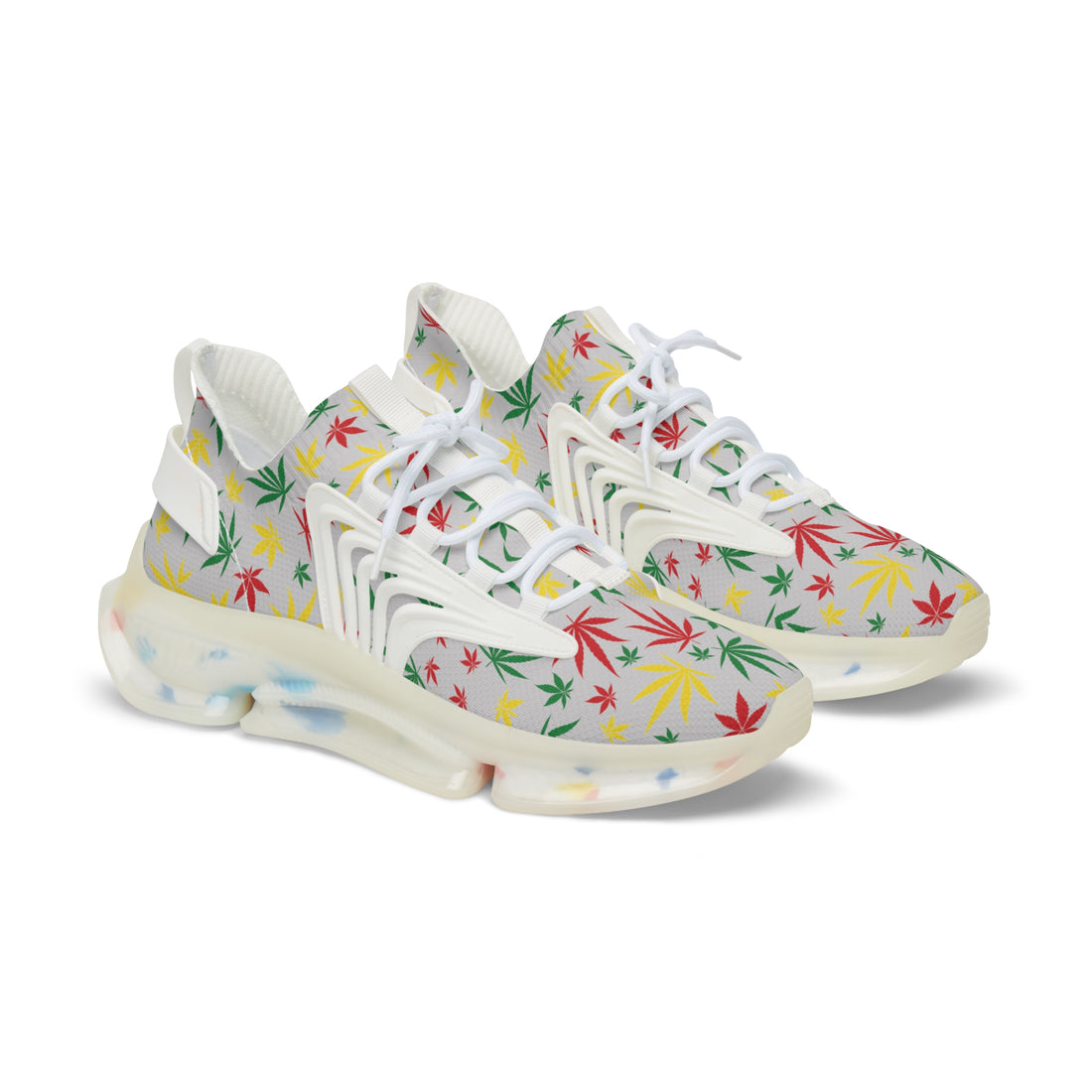 Slate Tropical Rasta Toned Men's Mesh Knit Sneakers