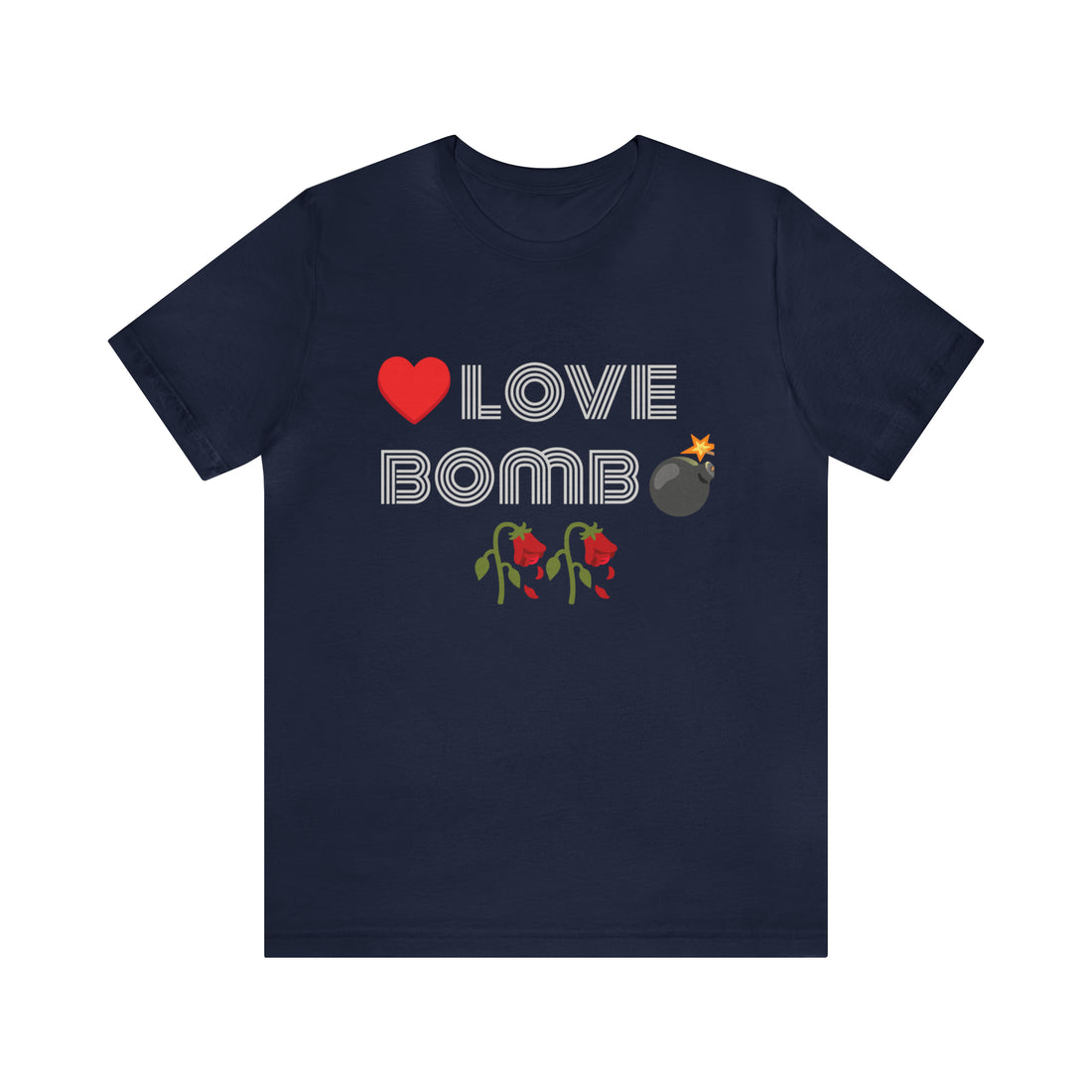 Unisex Love Bomb Typography Jersey Tee