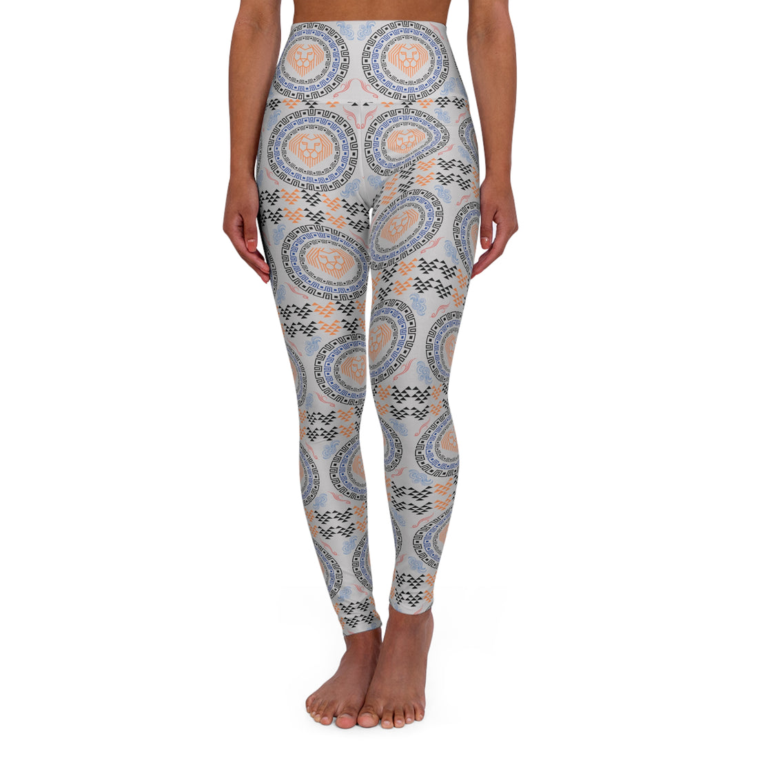 Slate Lion Head Yoga Leggings