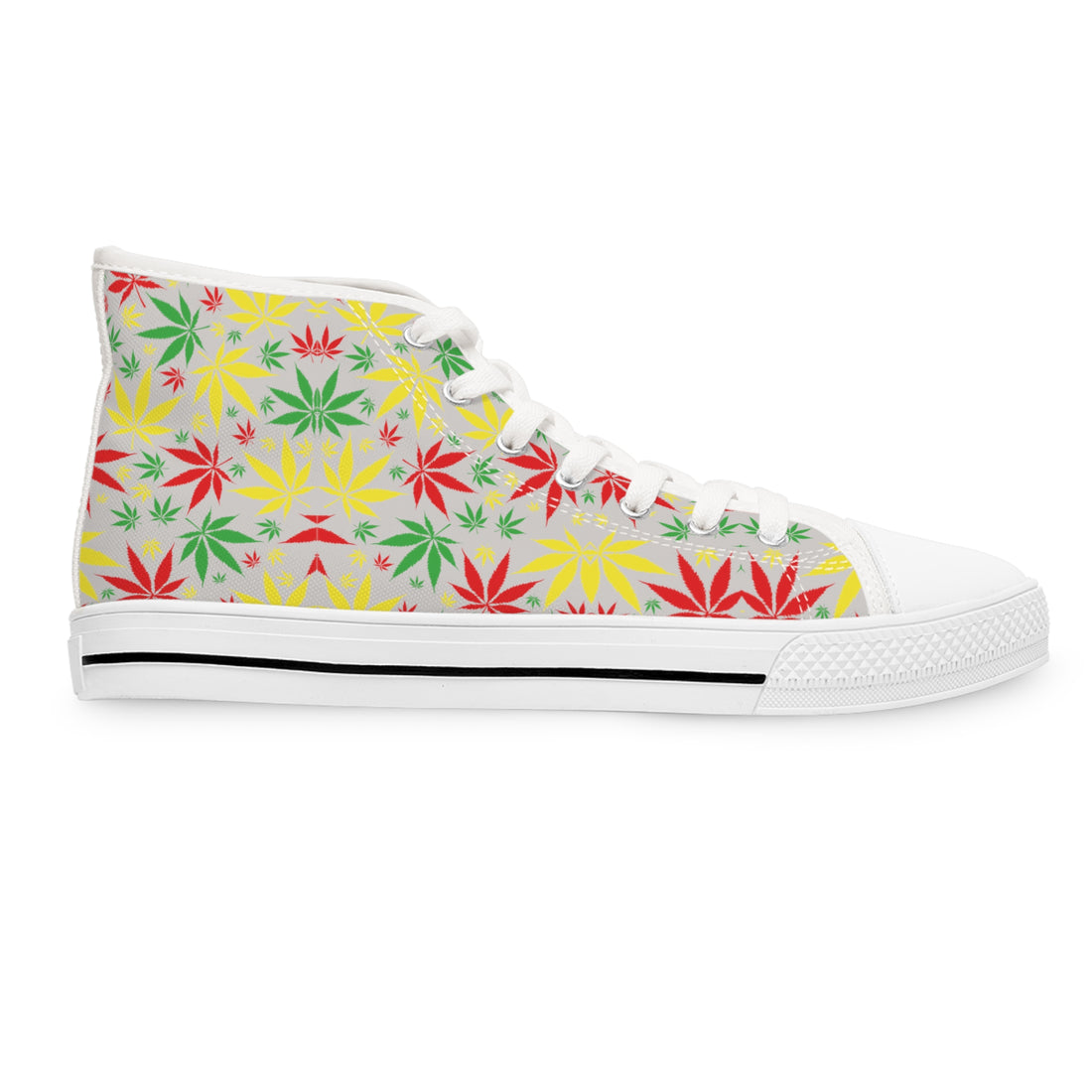 Slate Tropical Rasta Toned Women's High Top Sneakers