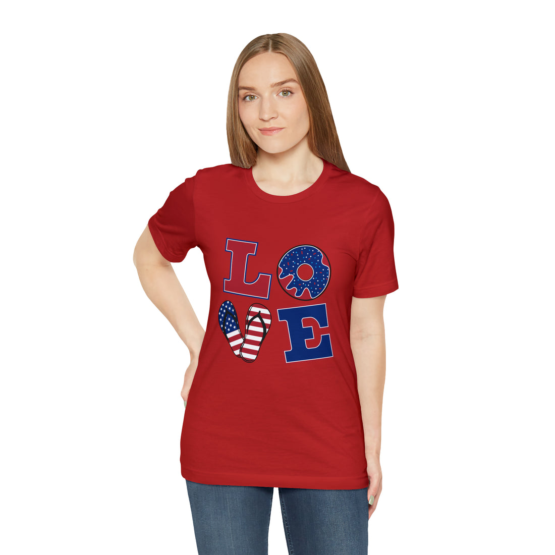 Unisex Jersey American Love Tee