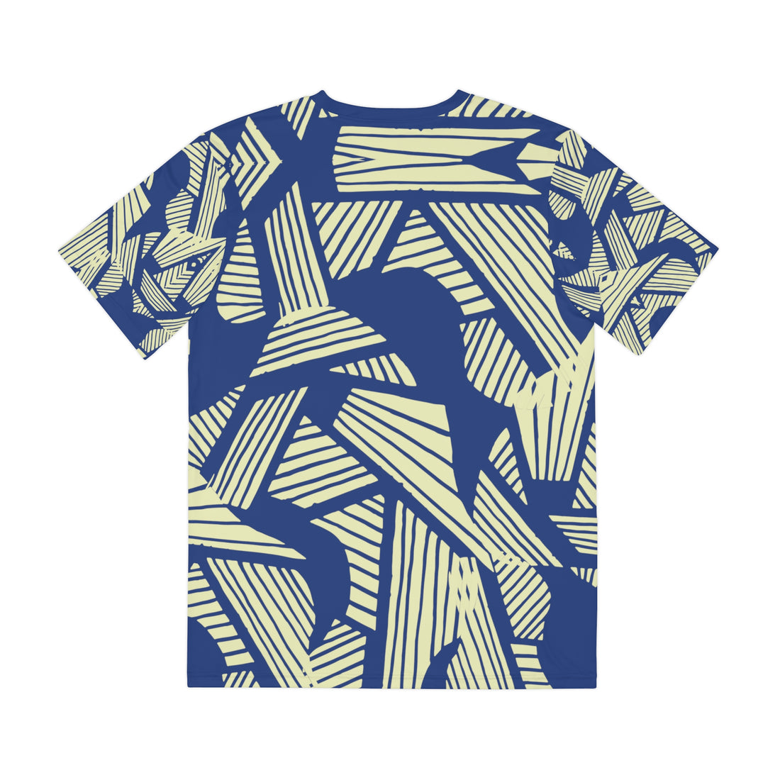 Blue Cool Cat Men's Polyester Tee (AOP)