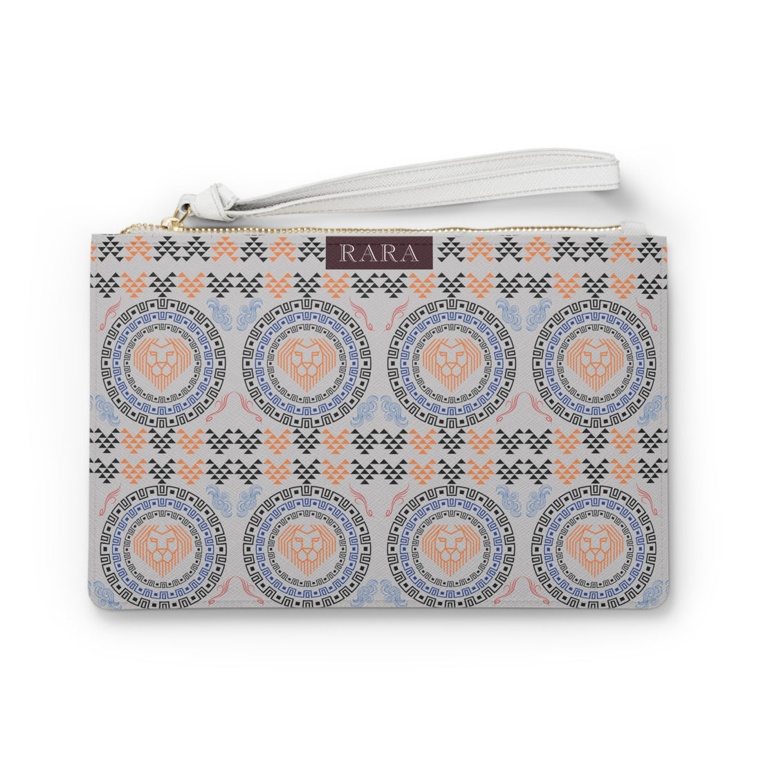 Slate Geo Lion Head Clutch Bag