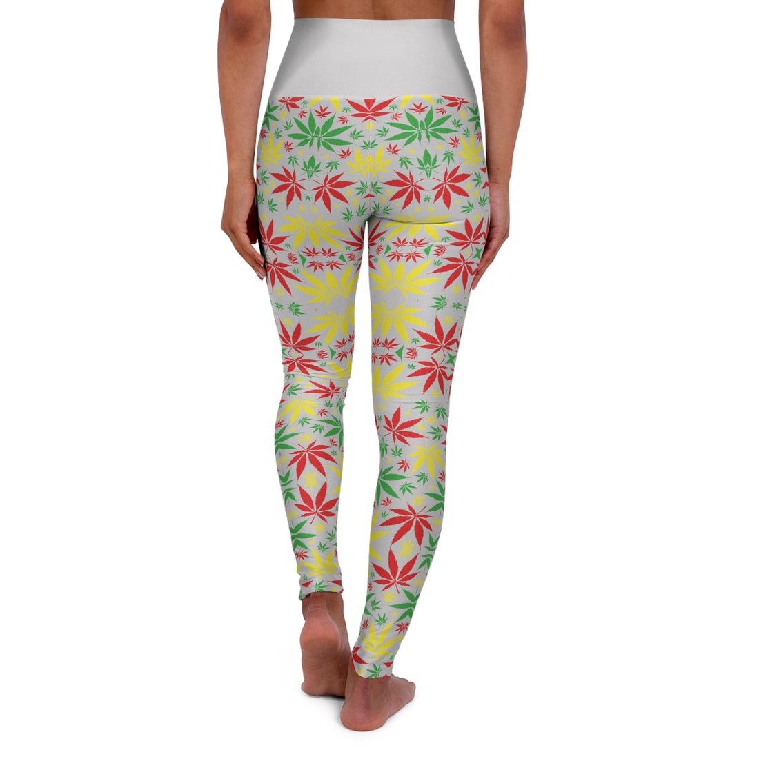 Slate Tropical Rasta Toned Yoga Leggings
