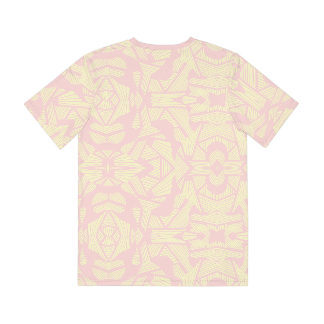 Pale Pink Men's Rasta Lion Portrait Polyester Tee (AOP)