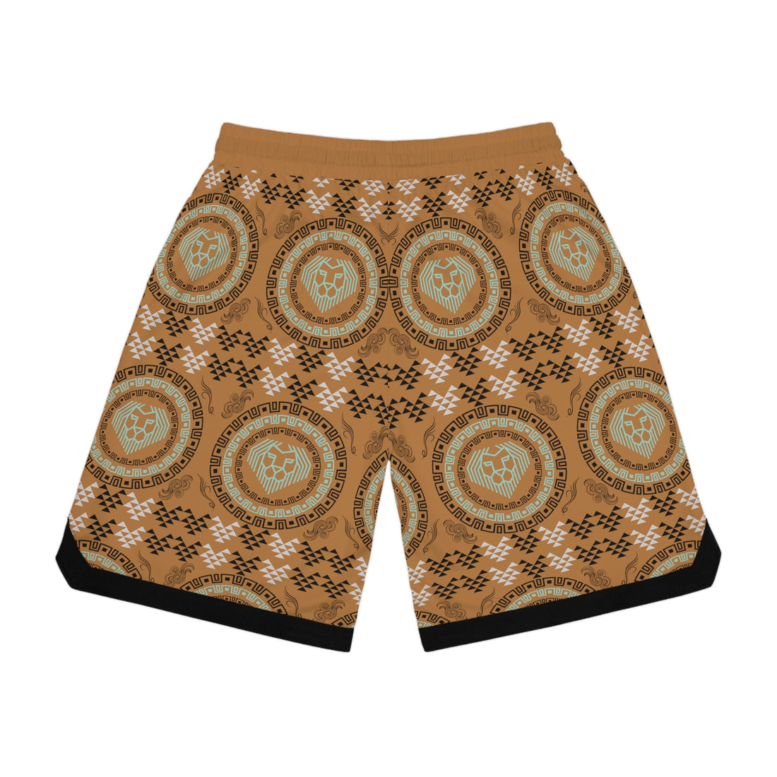 Tussock Lion Head Basketball Rib Shorts (AOP)