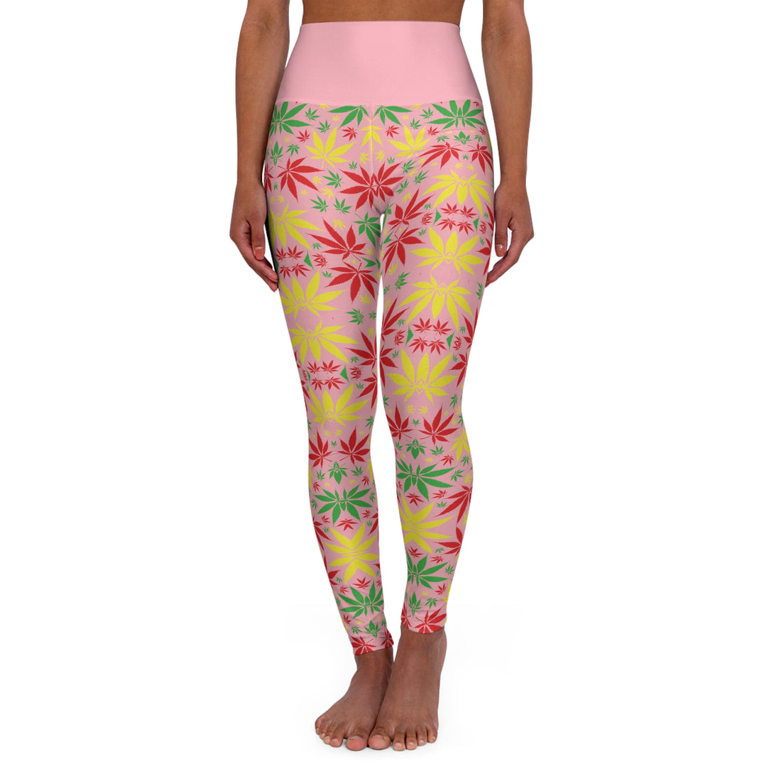 Blush Tropical Rasta Toned Yoga Leggings
