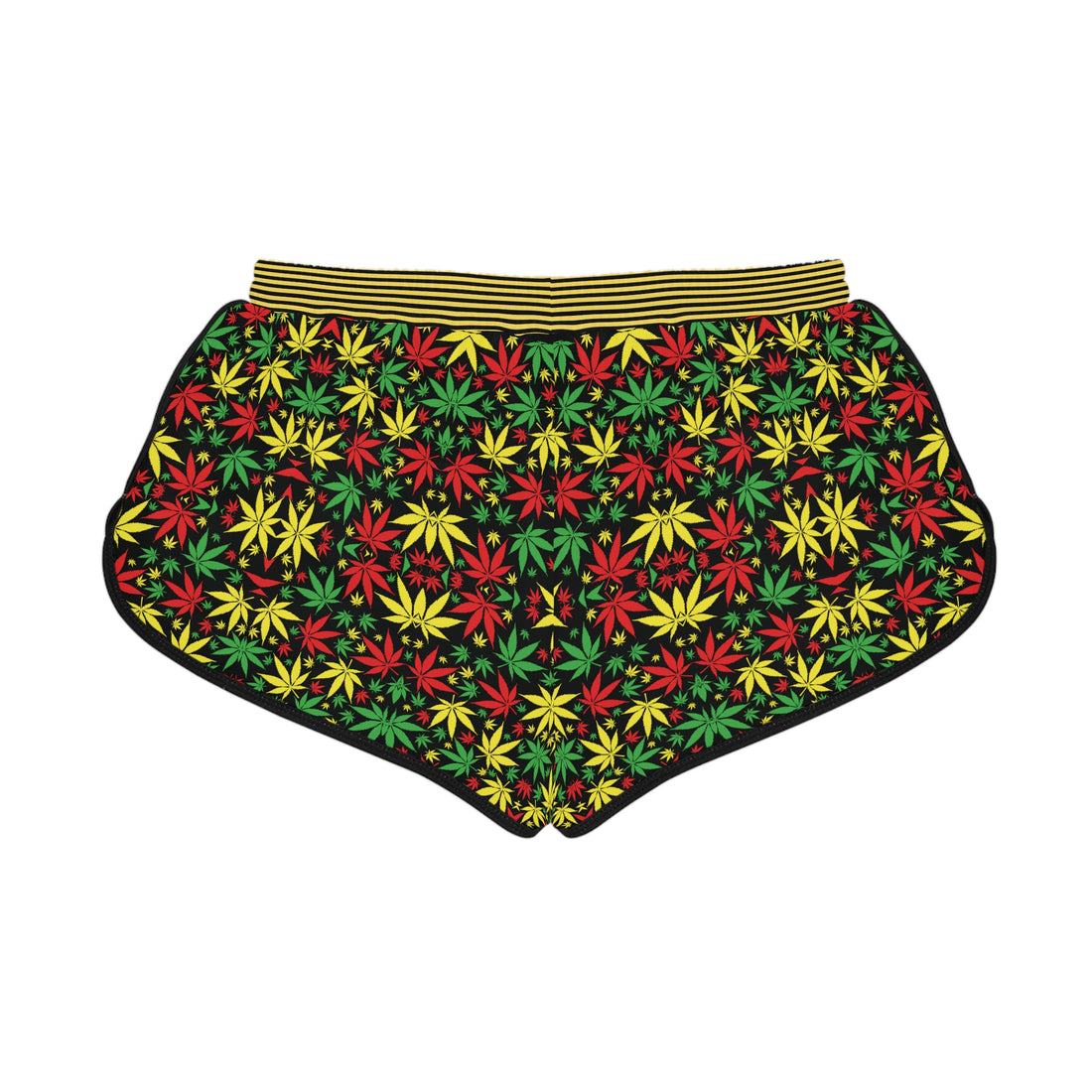 Black Tropical Rasta Toned Relaxed Gym Shorts