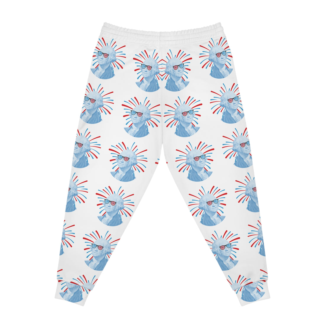 White Unisex Washington AOP Joggers