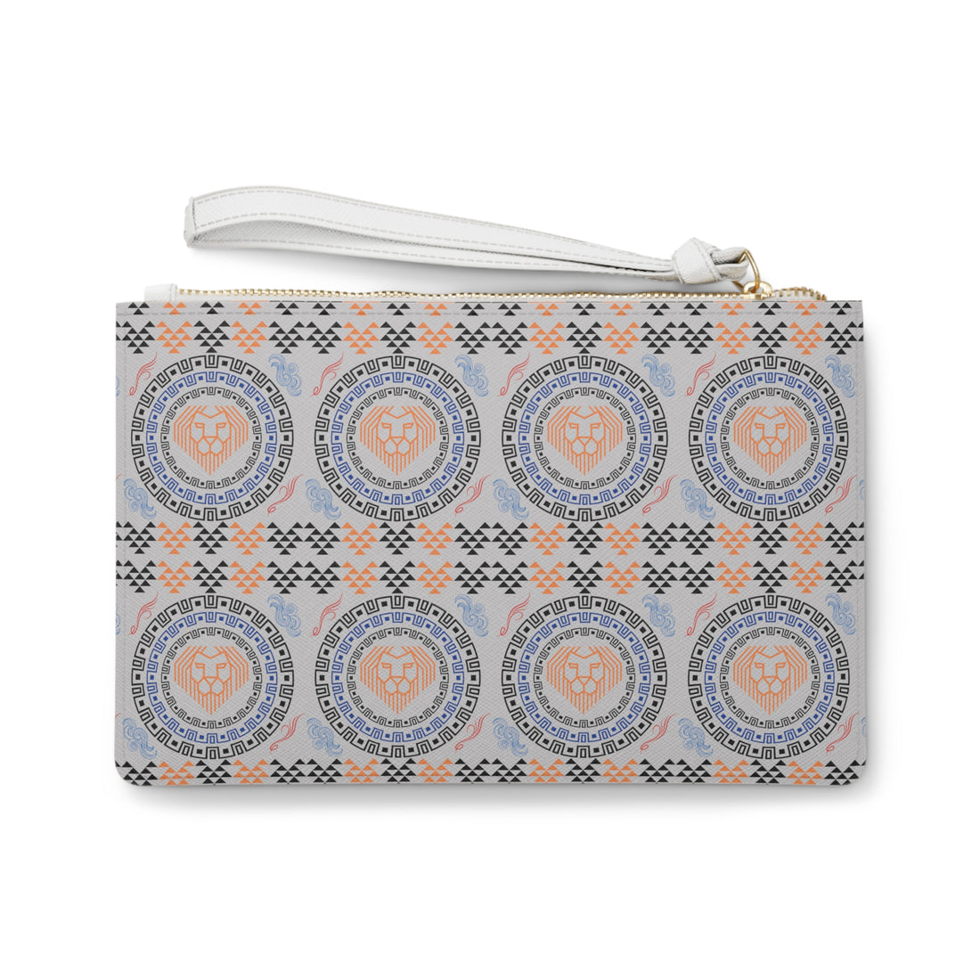 Slate Geo Lion Head Clutch Bag