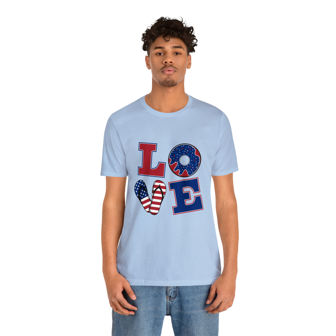 Unisex Jersey American Love Tee