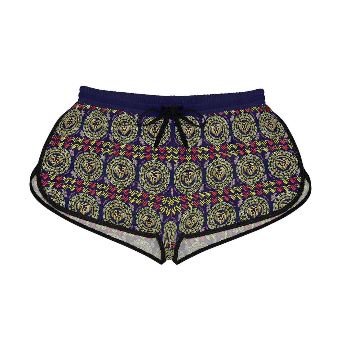Ink Geo Lion Head Relaxed Gym Shorts