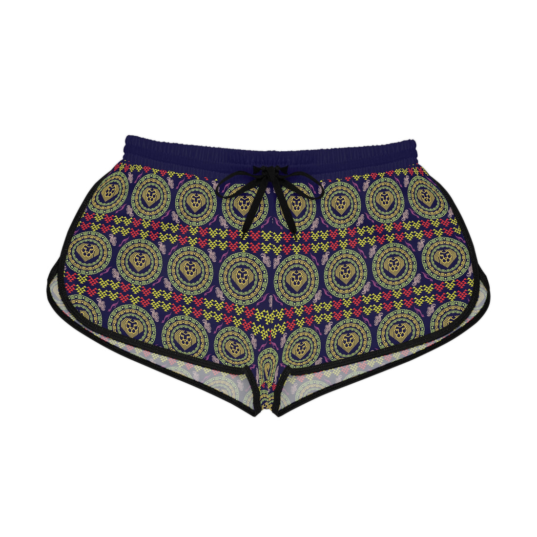 Ink Geo Lion Head Relaxed Gym Shorts