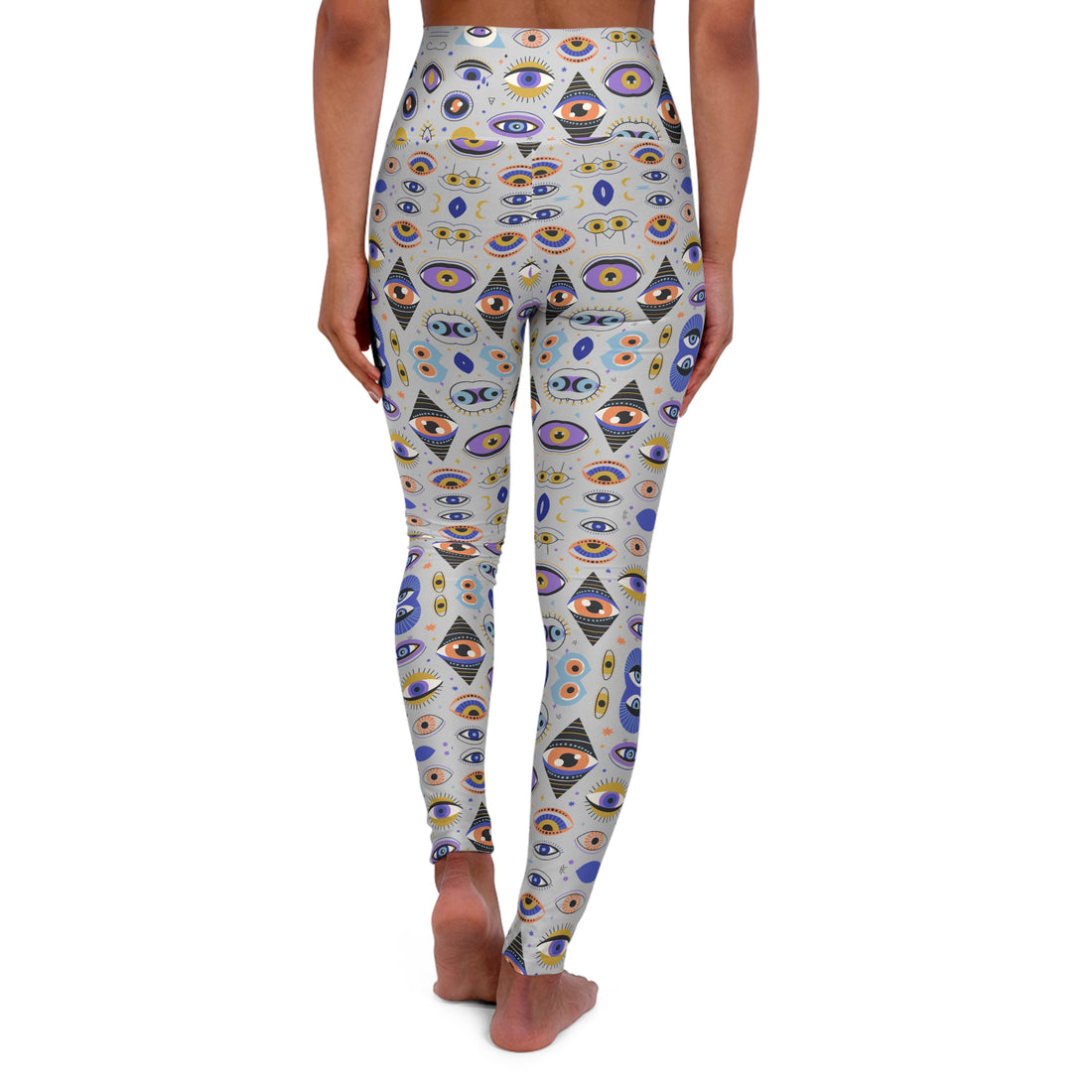 Abstract Evil Eye Yoga Leggings