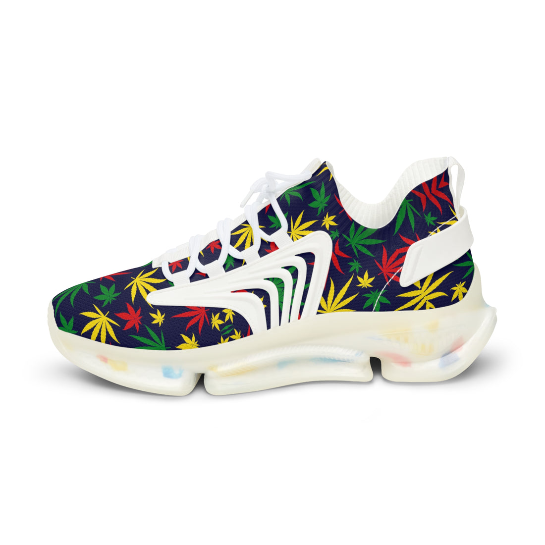 Ink Tropical Rasta Toned Men's Mesh Knit Sneakers