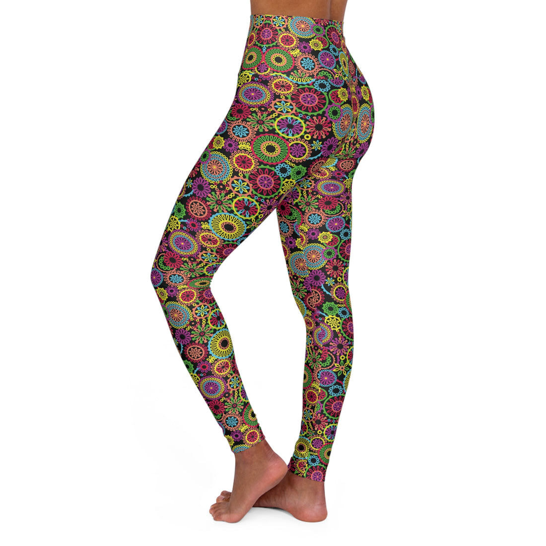 Black 70's Vibe Yoga Leggings