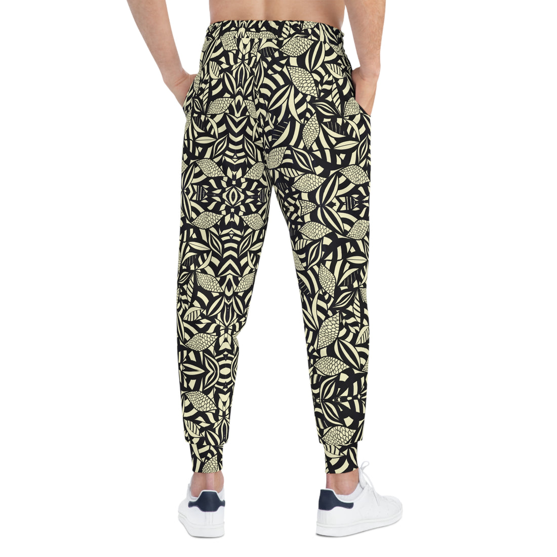 Cream Tropical Minimalist Unisex Joggers