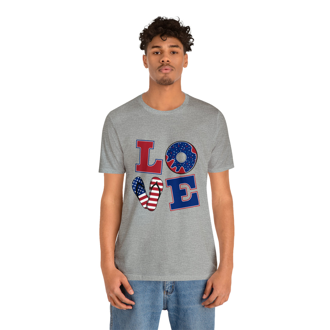 Unisex Jersey American Love Tee