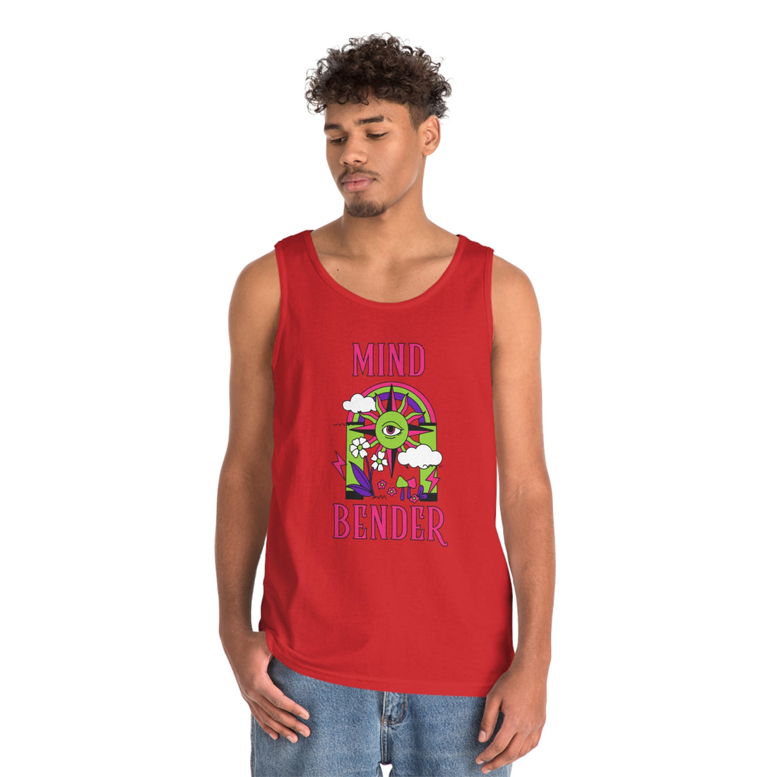 Mind Bender Psychedelic Print Unisex Tank Top