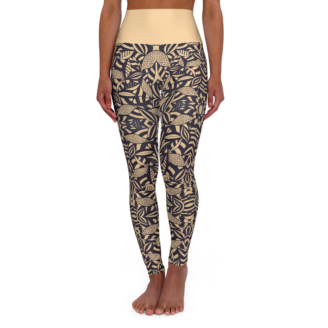 Tuscan Tropical Minimalist Yoga Leggings