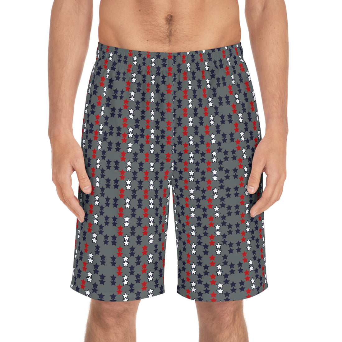 Ash Star Print Men's Board Shorts (AOP)