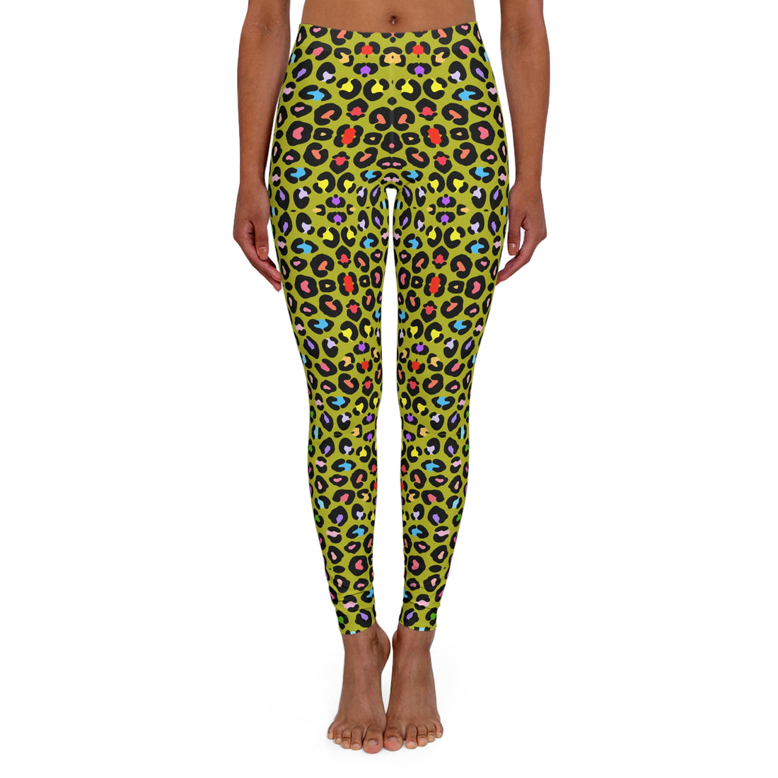 Multi Colour Cheetah Print Spandex Leggings