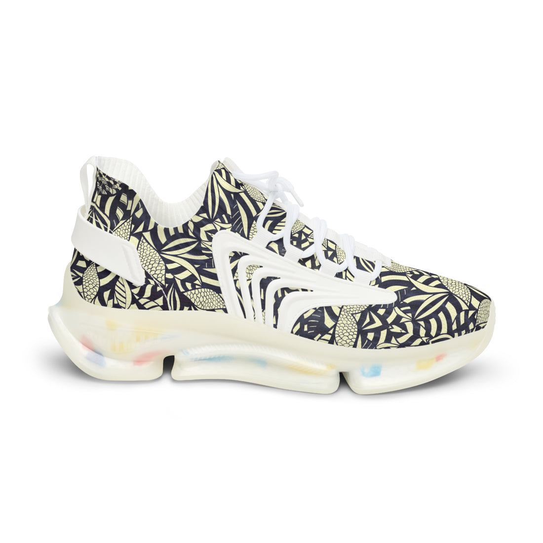 Cream Tropical Minimalist OTT Men's Mesh Knit Sneakers