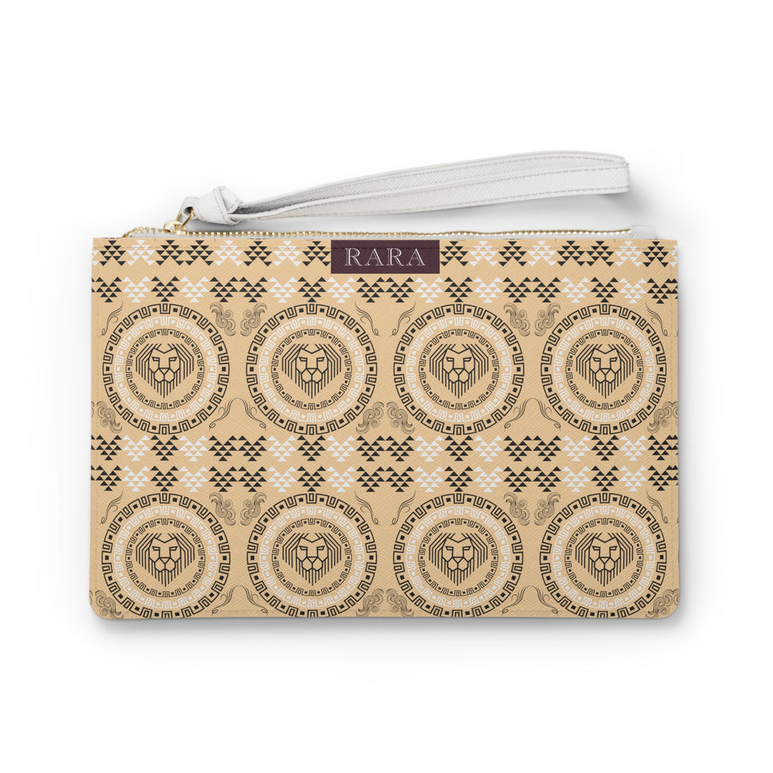 Tuscan Geo Lion Head Clutch Bag