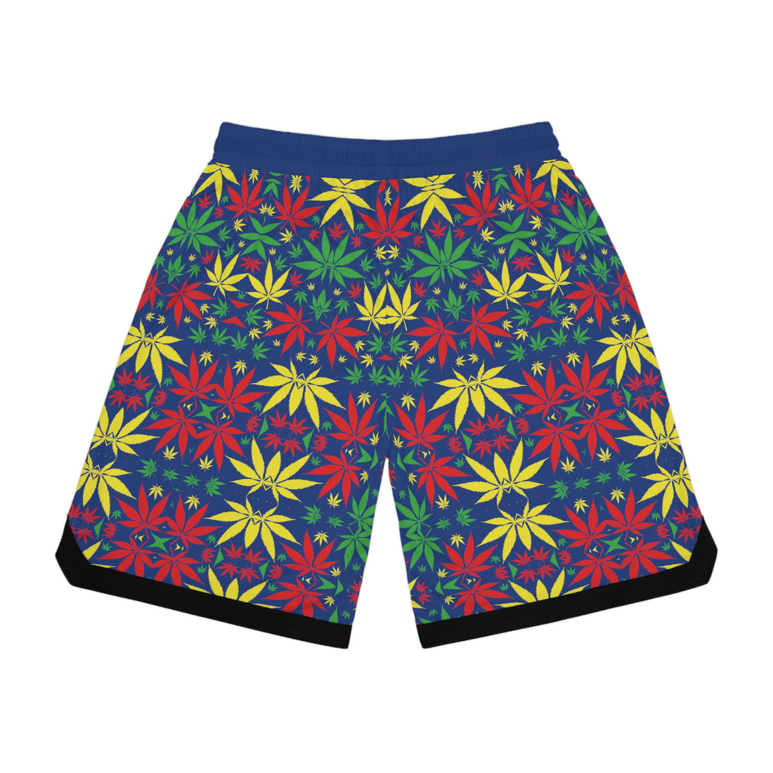 Blue Rasta Toned  Basketball Rib Shorts (AOP)