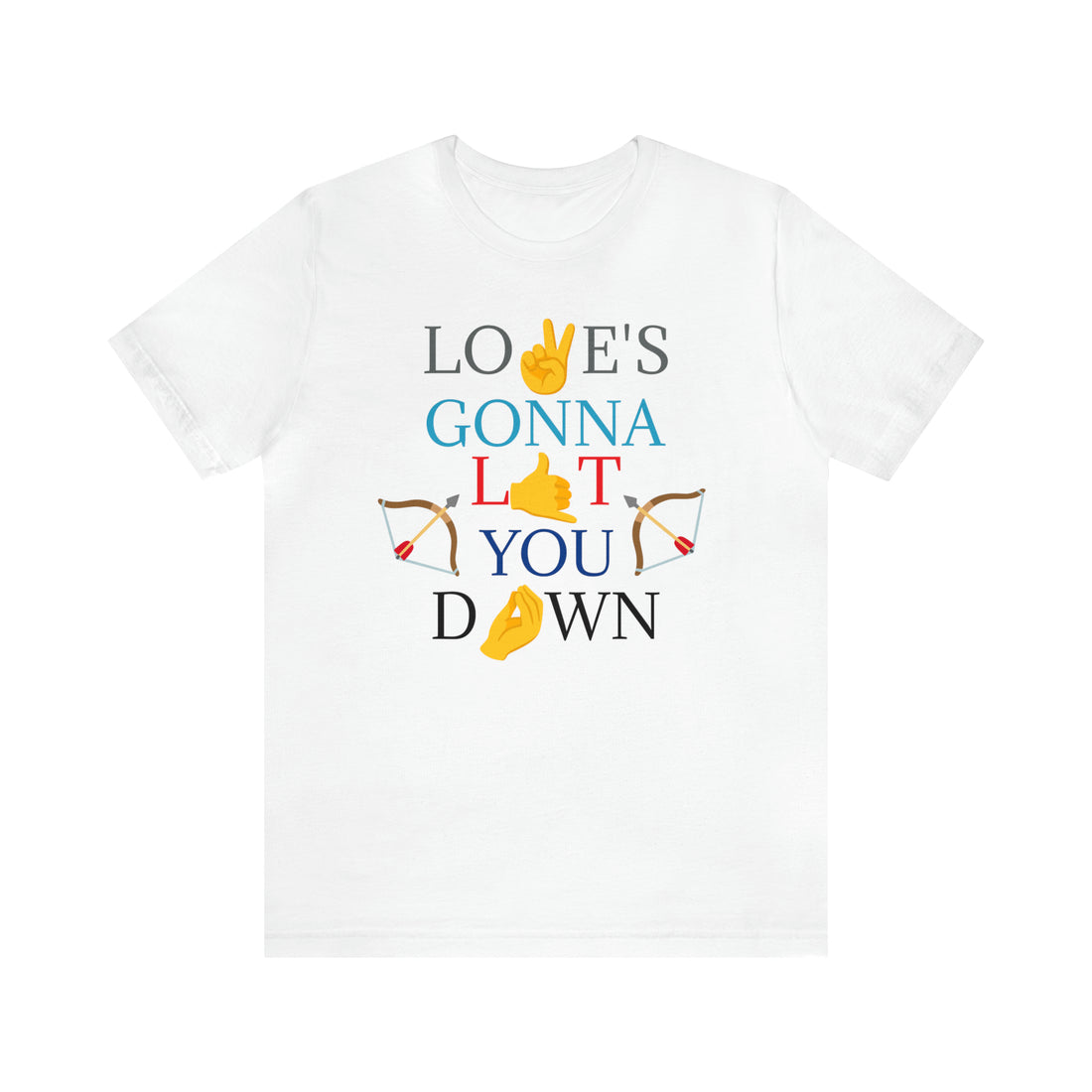 Unisex Love Down Typography Jersey Tee