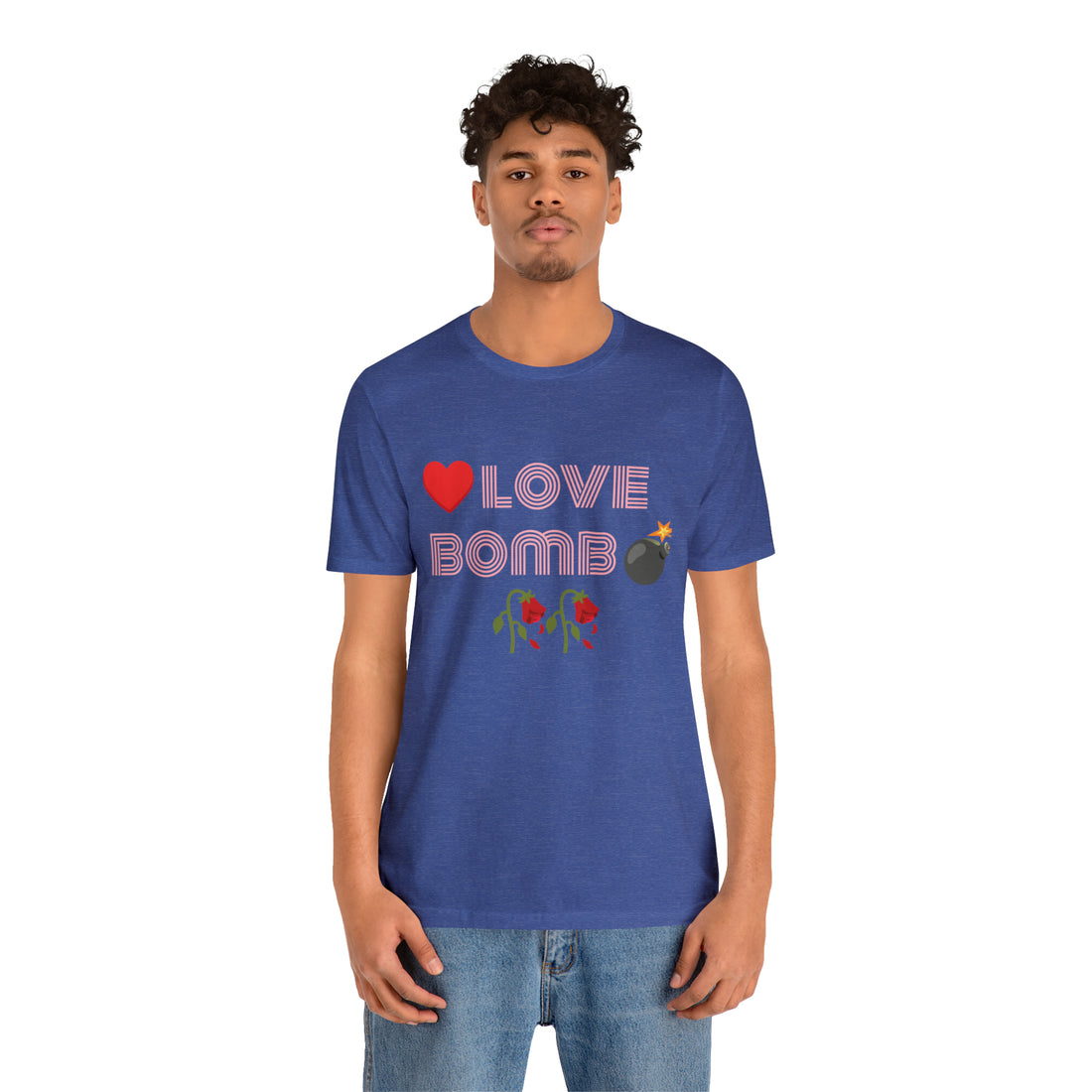 Unisex Love Bomb Typography Jersey Tee