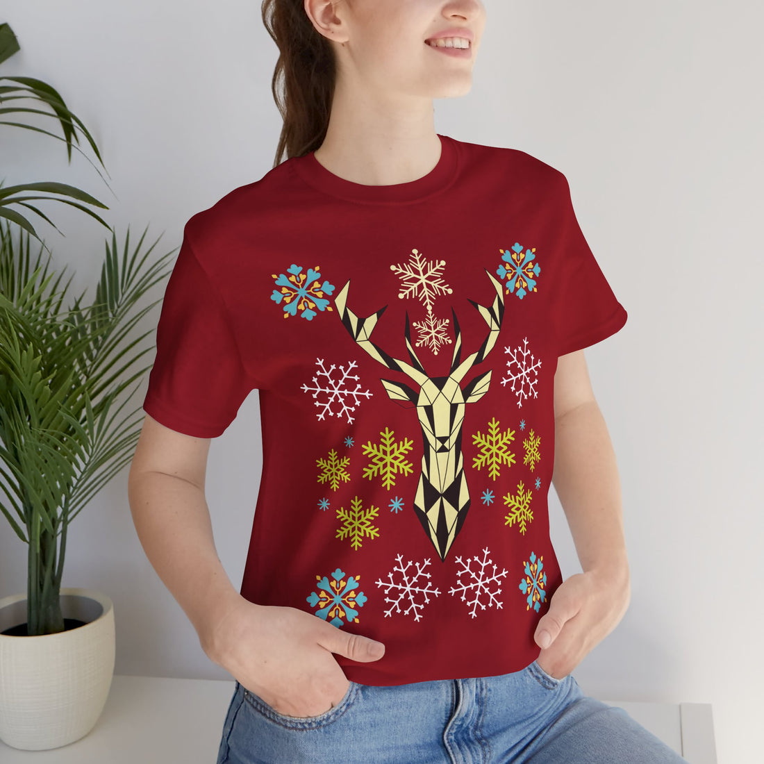 Stag Print Unisex Jersey Tee