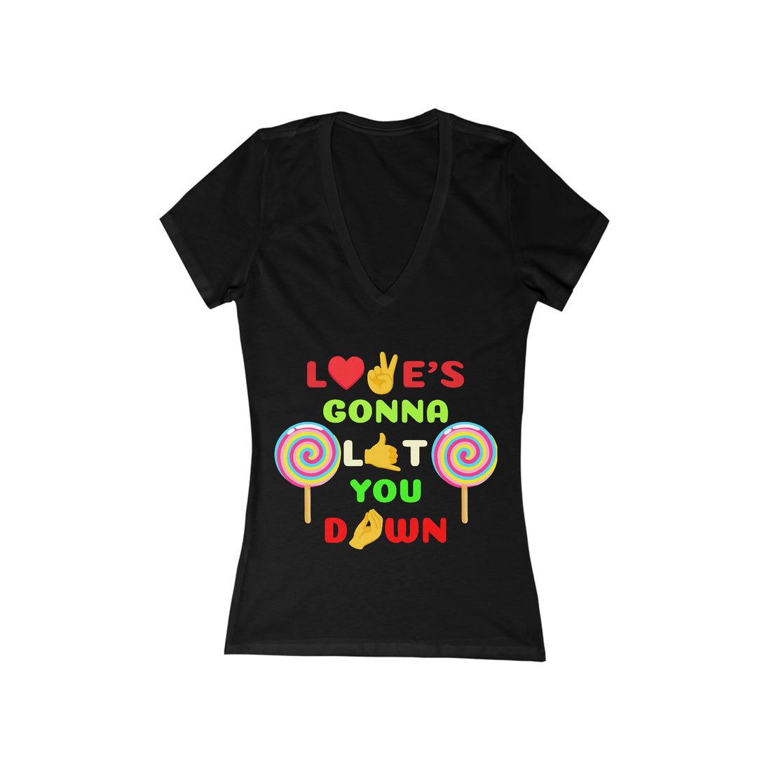 Women's Jersey Love Down V-Neck Tee