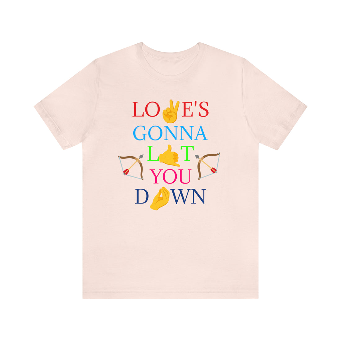 Unisex Love Down Typography Jersey Tee