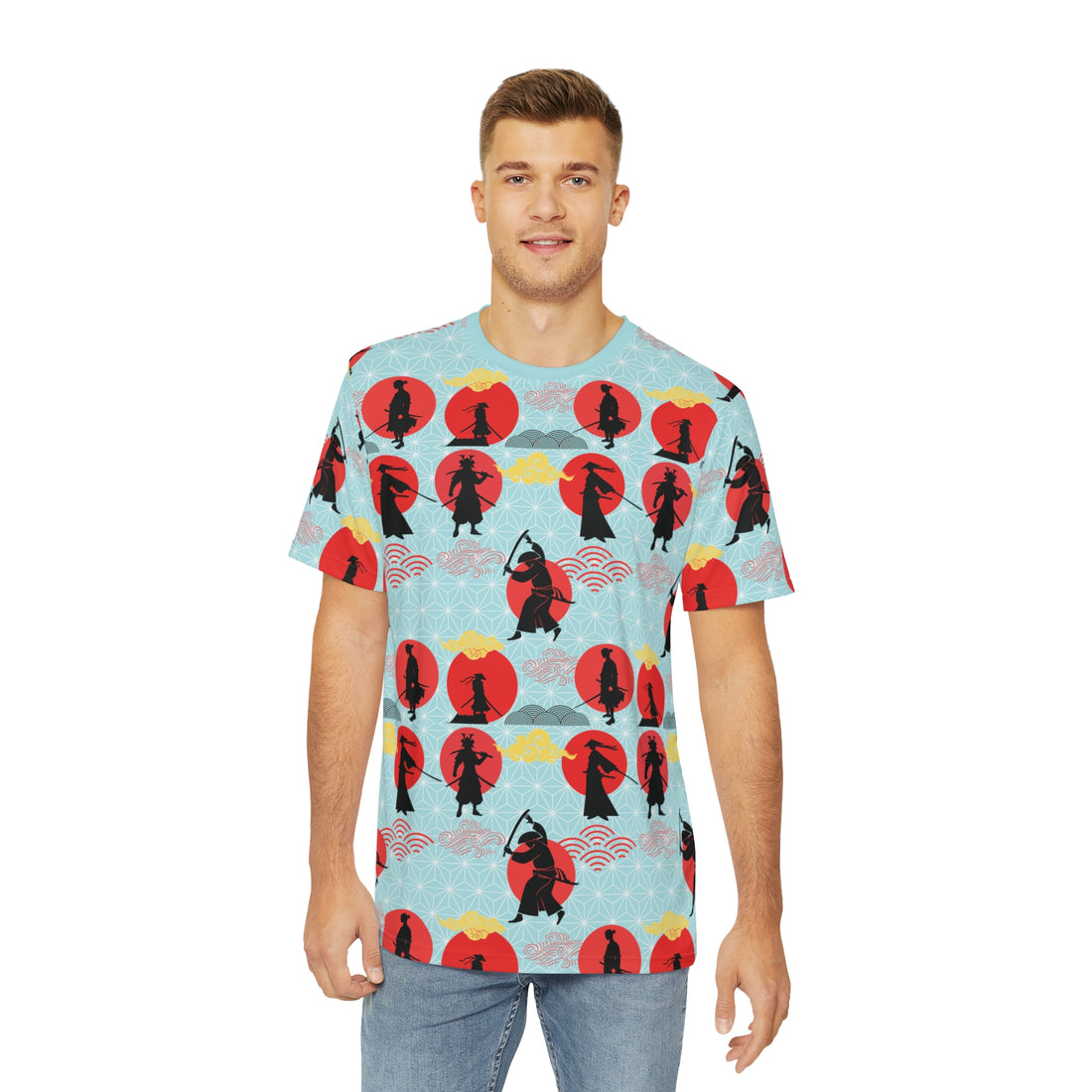 Icy Blue Samurai Men's Polyester Tee (AOP)