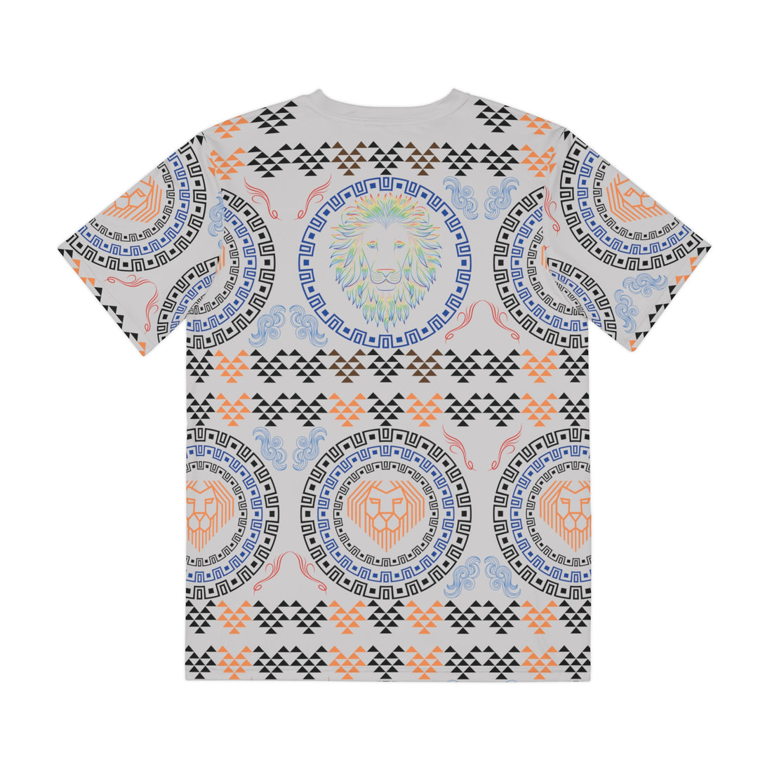 Slate Geo Lion Head Polyester Tee (AOP)