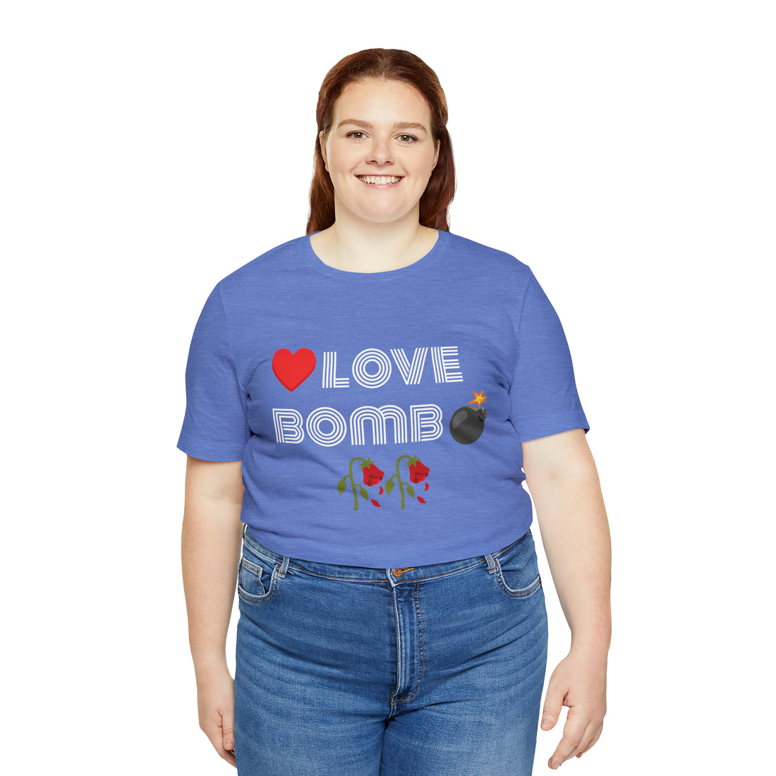 Unisex Love Bomb Typography Jersey Tee