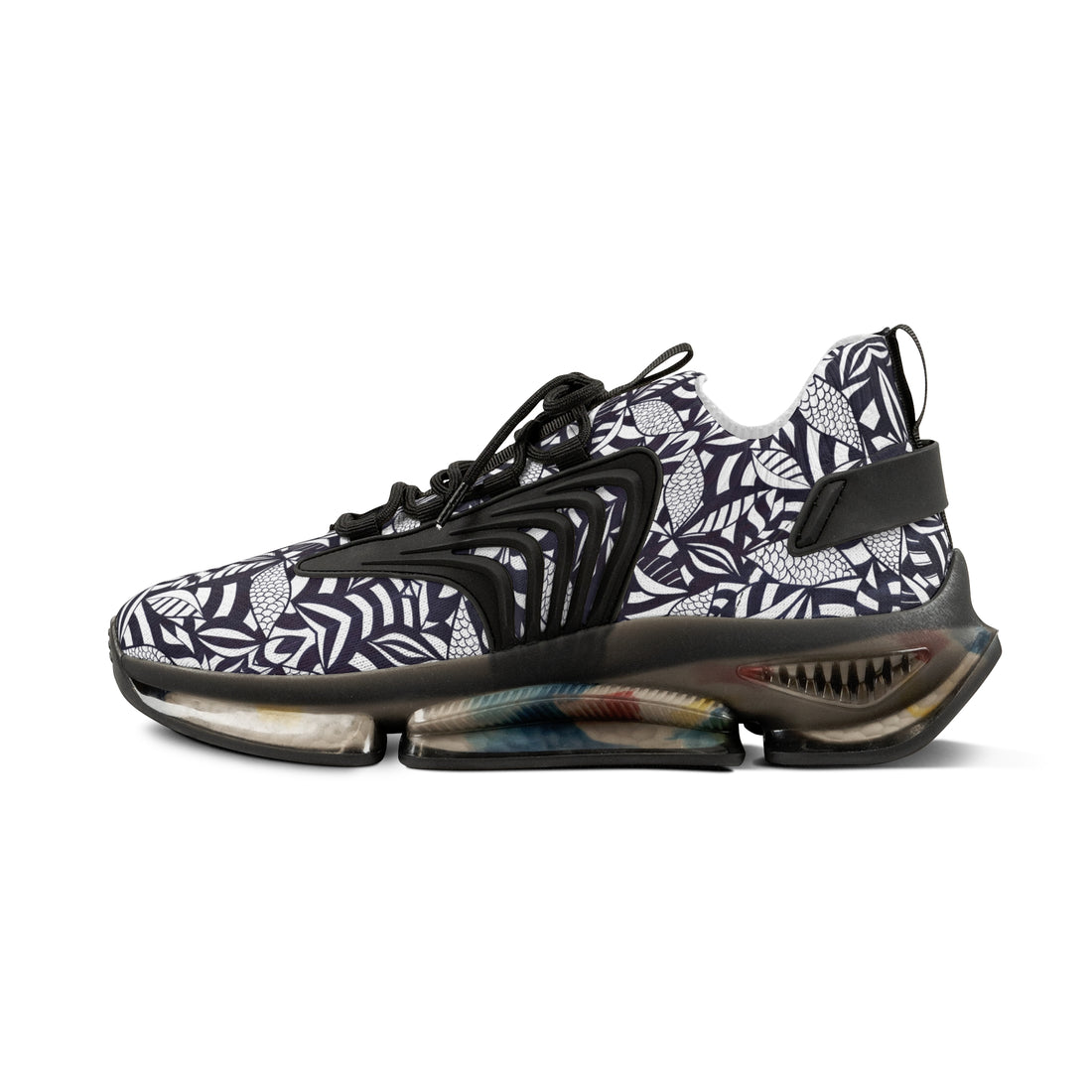 White Tropical Minimalist OTT Men's Mesh Knit Sneakers