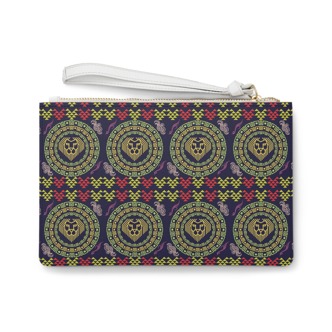 Ink Geo Lion Head Clutch Bag