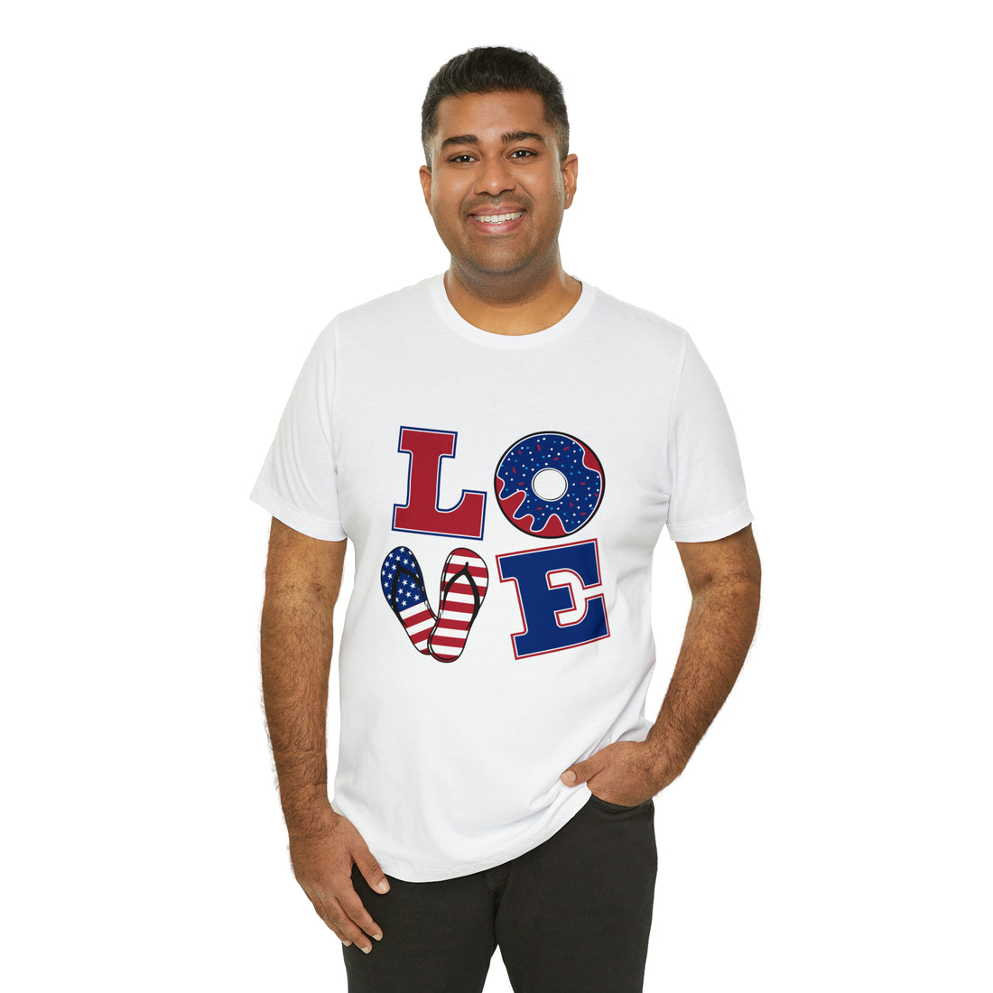 Unisex Jersey American Love Tee
