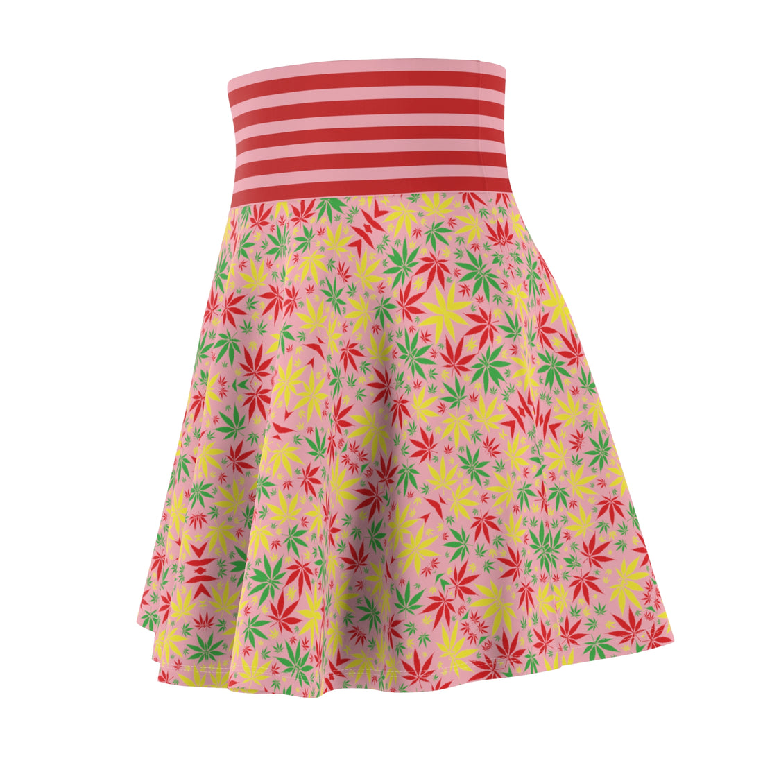 Blush Tropical Rasta Toned Skater Skirt