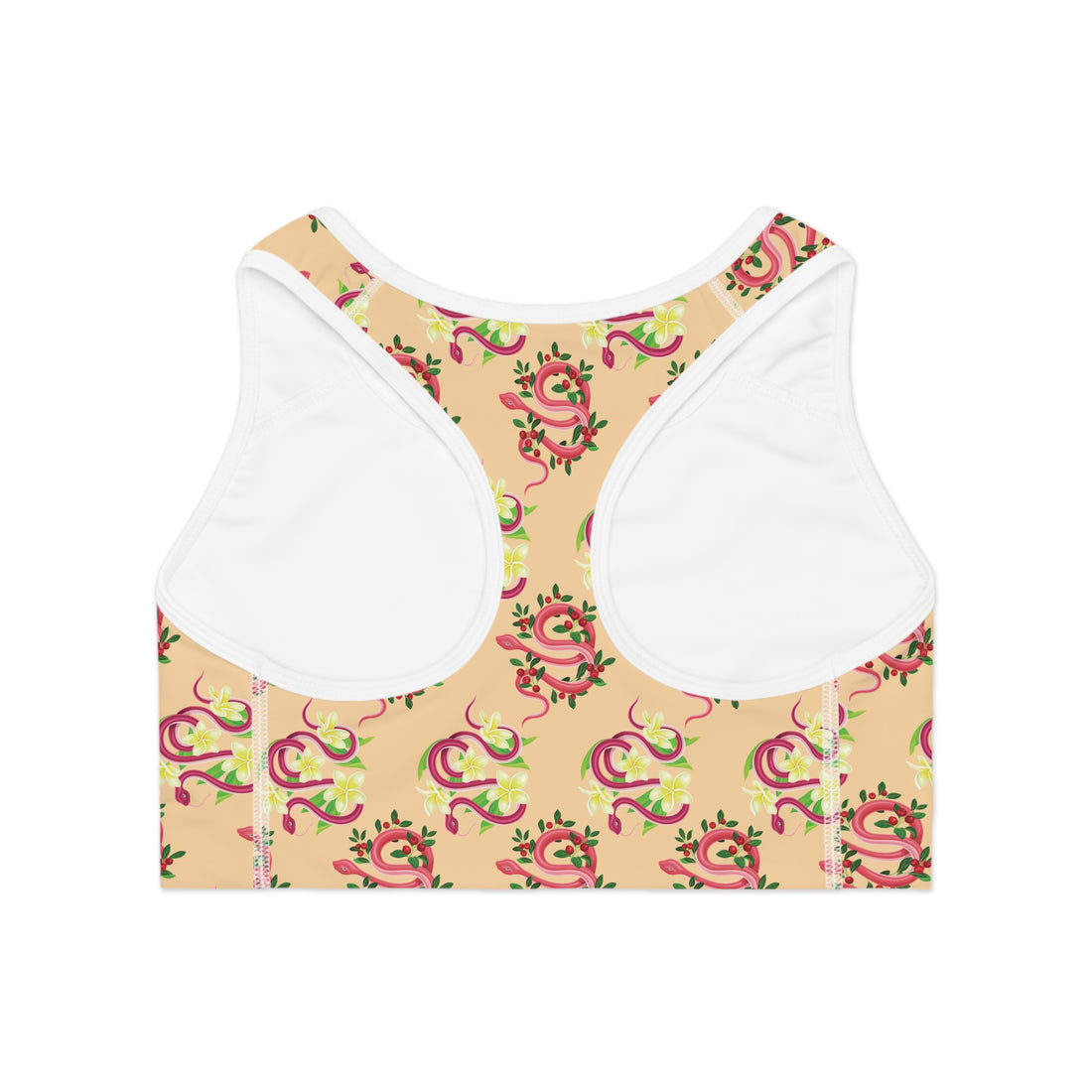 Tuscan Snake Print (AOP) Racerback Sports Bra