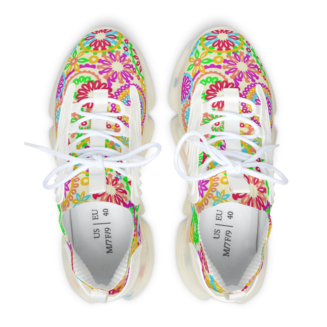 lemon multi colour psychedelic print women's sneakers