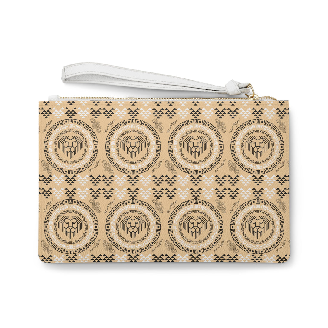 Tuscan Geo Lion Head Clutch Bag