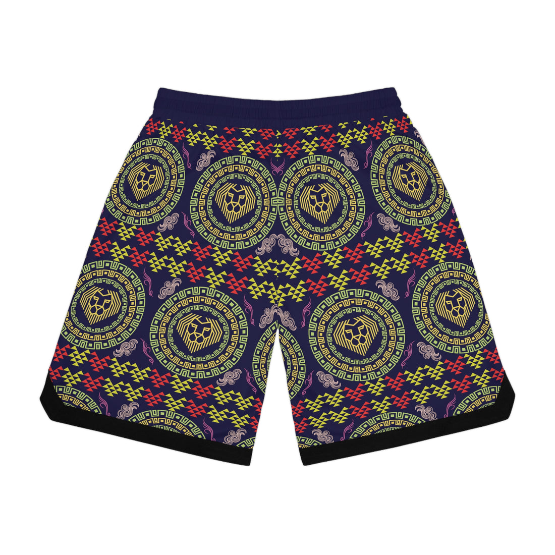 Ink Lion Head Basketball Rib Shorts (AOP)
