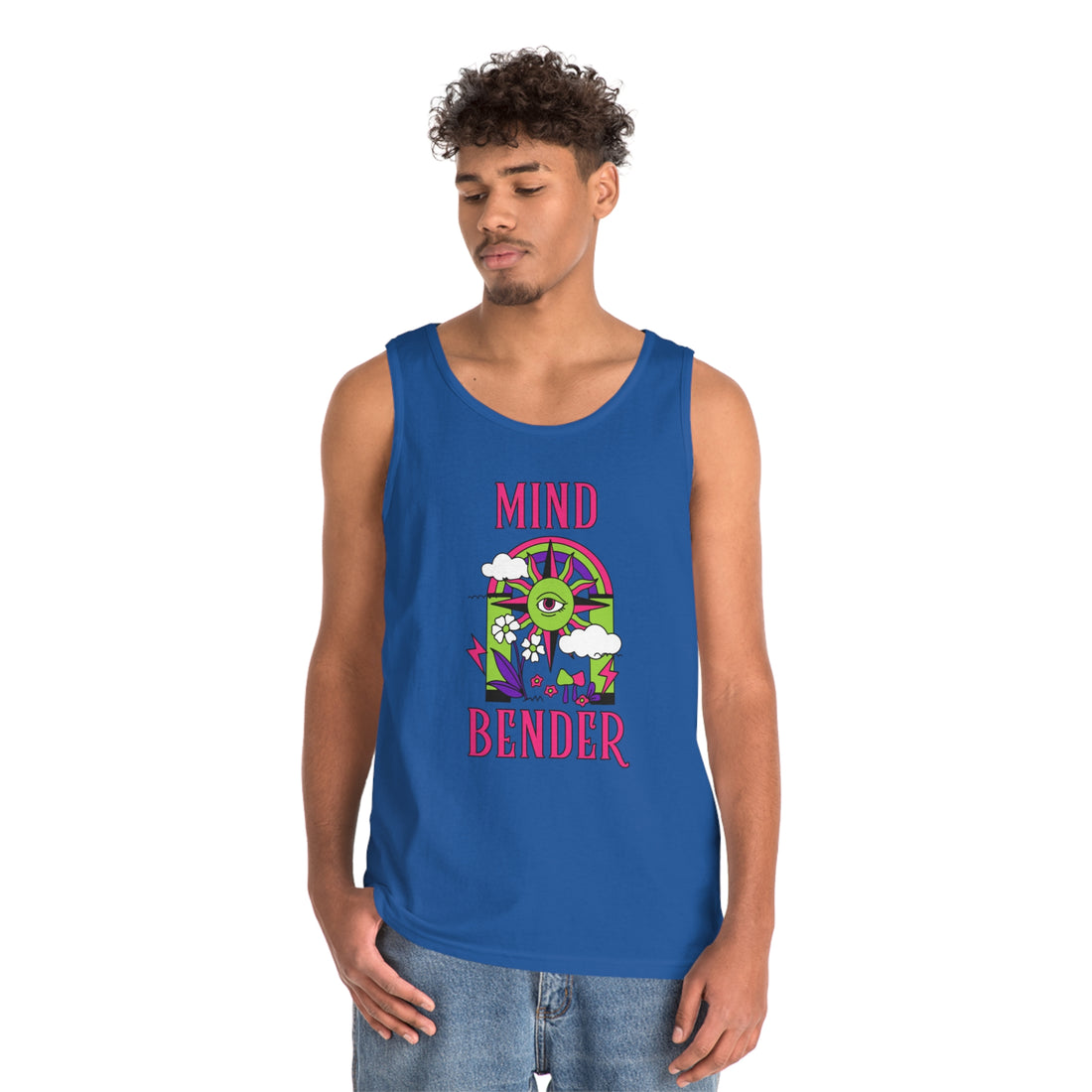 Mind Bender Psychedelic Print Unisex Tank Top