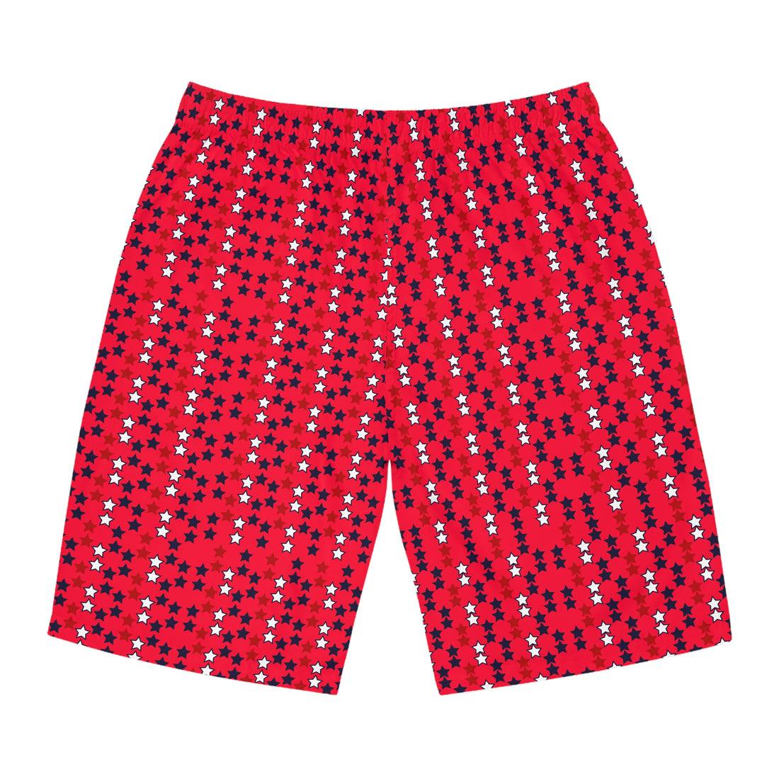 Red Star Print Men's Board Shorts (AOP)