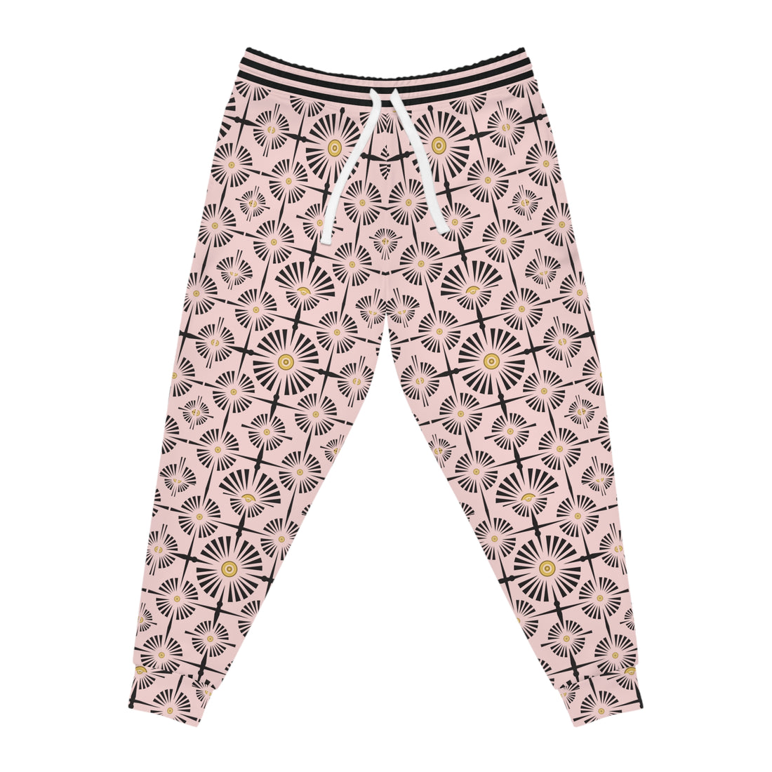 Pale Pink Wheels & Spokes Print Unisex Joggers